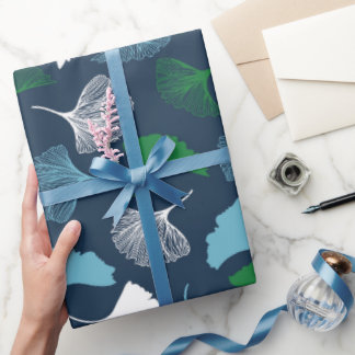Papier Cadeau Papier d'emballage Ginkgo
