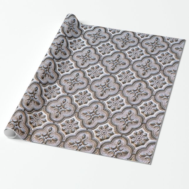 Papier Cadeau papier d'emballage gothique baroque (Déroulé)