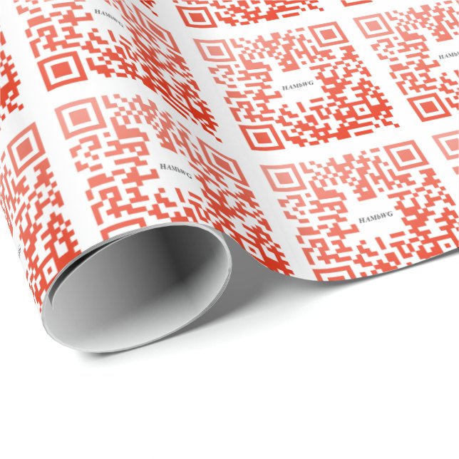 Papier Cadeau Papier d'emballage HAMbWG - Conception de code QR  (Coin rond)