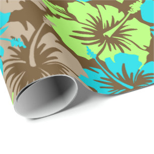 Papier Cadeau Papier d'emballage hawaïen floral de ketmie épique
