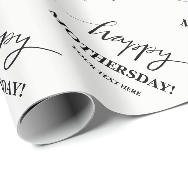 Papier Cadeau Papier d'emballage heureux fait sur commande de (Coin rond)