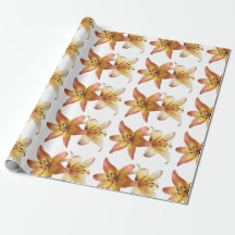 Papier d'emballage imprimé de fleurs "Day Lily" de