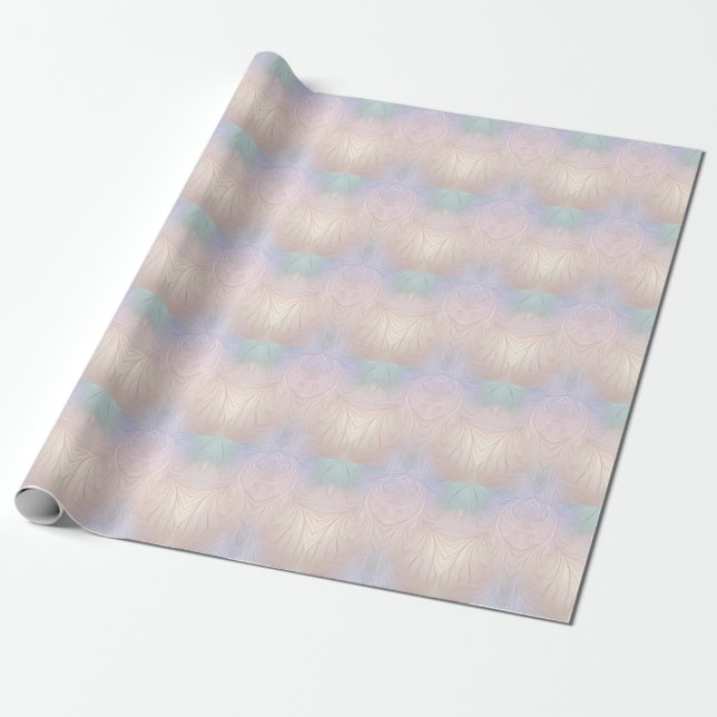 Papier Cadeau Papier d'emballage iridescent abstrait moderne (Déroulé)