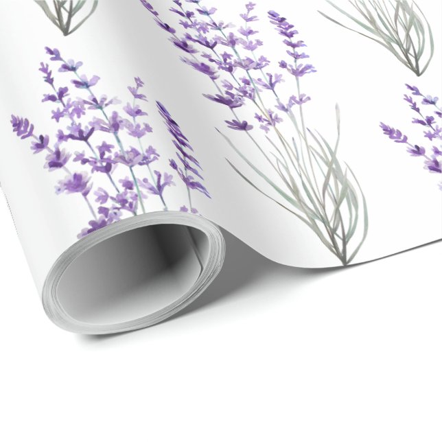 Papier Cadeau Papier d'emballage lavande (Coin rond)