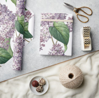 Papier Cadeau Papier d'emballage lilas élégant