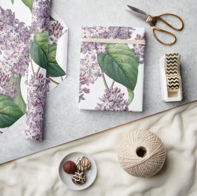 Papier Cadeau Papier d'emballage lilas élégant (Artisanat)