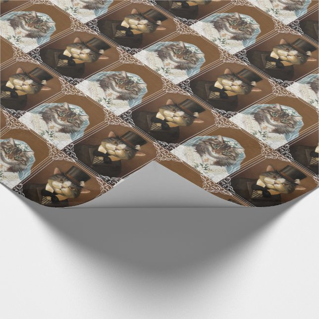 Papier Cadeau Papier d'emballage mariage, couple mariage (Coin)