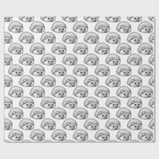 Papier Cadeau Papier d'emballage mat de hérisson mignon, 30 dans