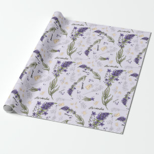 Papier Cadeau Papier d'emballage mat de lavande de Lauranell,