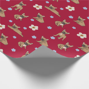 Papier Cadeau Papier d'emballage mignon de bouledogue français