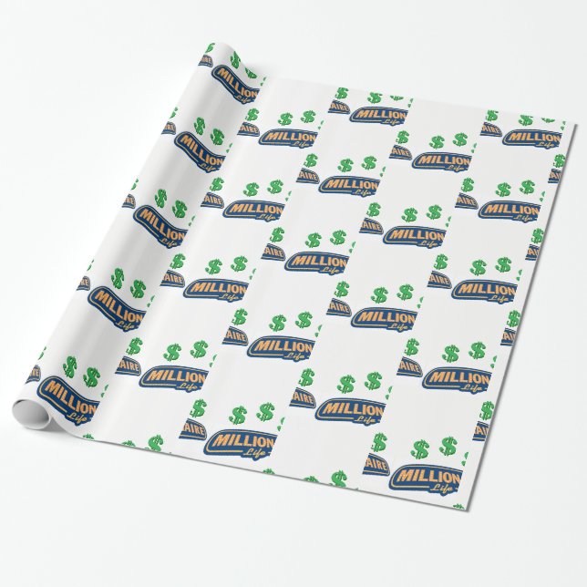 Papier Cadeau Papier d'emballage Millionaire (Déroulé)
