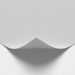 Papier Cadeau Papier d'emballage mince de rayures grises et