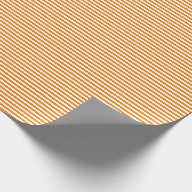 Papier Cadeau Papier d'emballage mince de rayures oranges et (Coin)