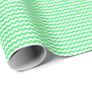 Papier Cadeau Papier d'emballage mince vert clair et de blanc de