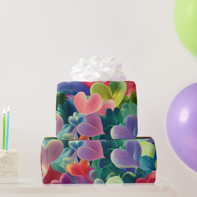 Papier Cadeau Papier d'emballage moderne pour la Saint-Valentin  (Cadeaux de fête)