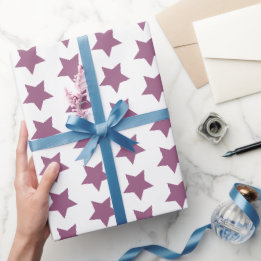 Papier Cadeau papier d'emballage motif à étoile violette