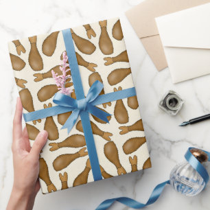 Papier Cadeau Papier d'emballage motif au poulet frit amusant