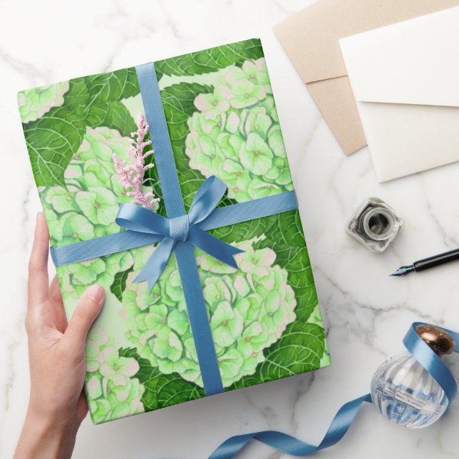 Papier Cadeau Papier d'emballage motif d'aquarelle Hydrangea (Cadeaux)