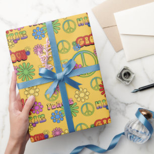 Papier Cadeau Papier d'emballage motif des années 70