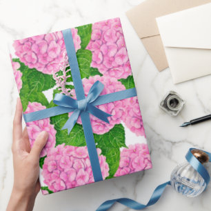 Papier Cadeau Papier d'emballage motif Hydrangea waterolor