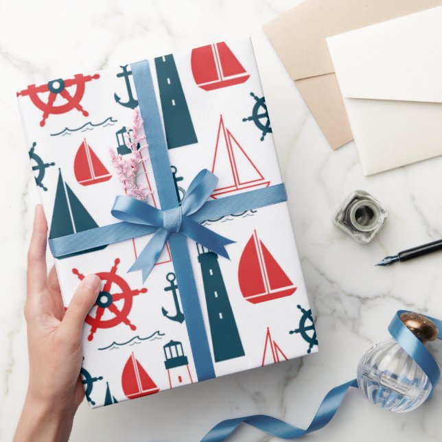 Papier Cadeau Papier d'emballage motif Nautical Beach (Cadeaux)