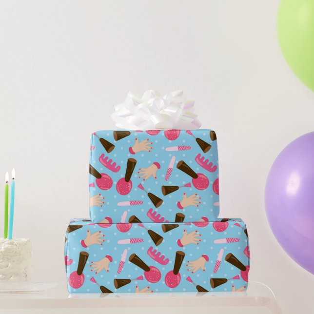 Papier Cadeau Papier d'emballage motif spa bleu amusant (Cadeaux de fête)