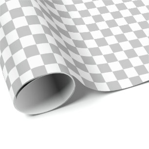 Papier Cadeau Papier d'emballage moyen gris et de blanc de
