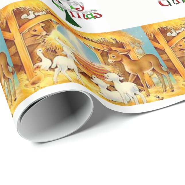 Papier Cadeau Papier d'emballage Noël (Coin rond)