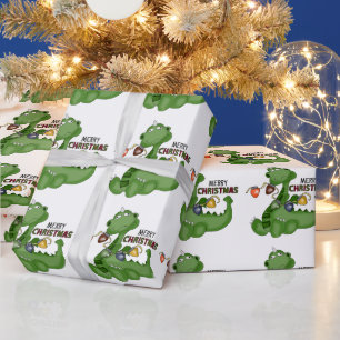 Papier Cadeau Papier d'emballage Noël Dragon Holiday