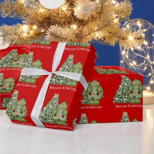 Papier Cadeau Papier d'emballage Noël Turtle Holiday (Vacances)