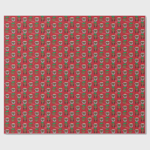 Papier Cadeau Papier d'emballage noir de Père Noël