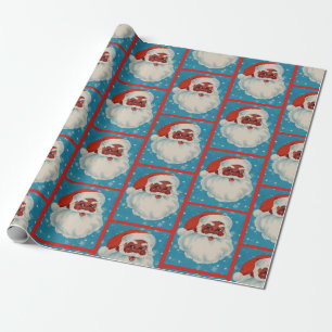 Papier Cadeau Papier d'emballage noir du père noël