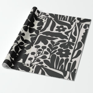 Papier Cadeau papier d'emballage noir et blanc