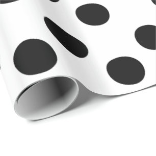 Papier Cadeau Papier d'emballage noir et blanc classique de