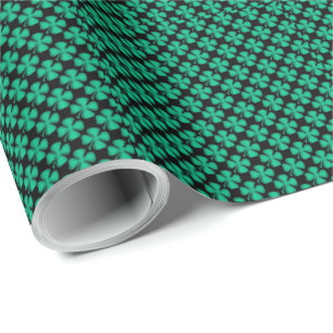 Papier Cadeau Papier d'emballage noir irlandais mat