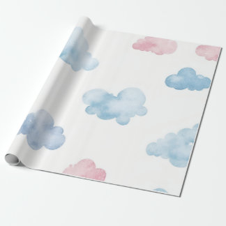Papier Cadeau Papier d'emballage nuageux