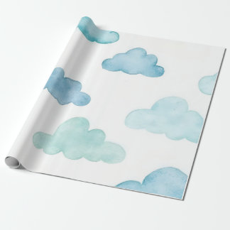 Papier Cadeau Papier d'emballage nuageux