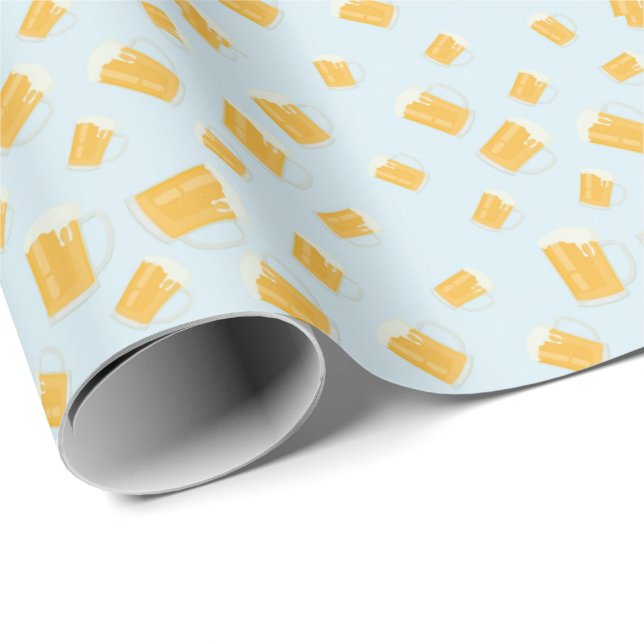 Papier Cadeau Papier d'emballage orienté de bière (Coin rond)