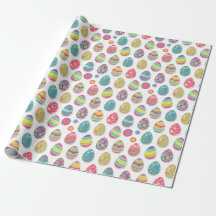 Papier d'emballage orienté d'oeuf de pâques