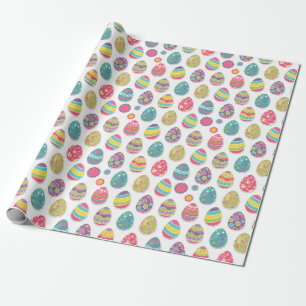 Papier Cadeau Papier d'emballage orienté d'oeuf de pâques