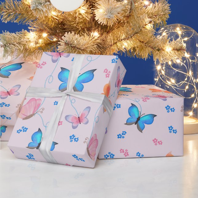 Papier Cadeau Papier d'emballage papillon (Vacances)