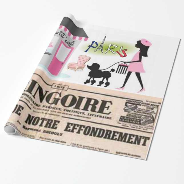 Papier Cadeau Papier d'emballage Paris (Déroulé)