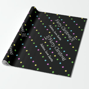 Papier Cadeau Papier d'emballage personnalisé d'étoiles de Noël