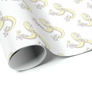 Papier Cadeau Papier d'emballage personnalisé en monogramme de l