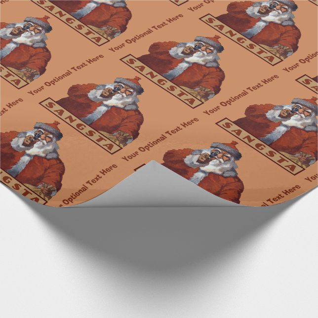 Papier Cadeau Papier d'emballage personnalisé Gangsta Père Noël (Coin)