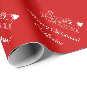 Papier Cadeau Papier d'emballage personnalisé Joyeux Noël père N