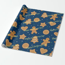 Papier d'emballage personnalisé motif de Noël