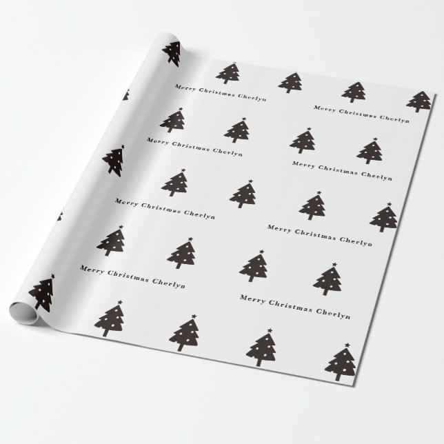 Papier Cadeau Papier d'emballage personnalisé pour arbre de Noël (Déroulé)