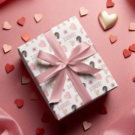 Papier Cadeau Papier d'emballage photo arc-en-ciel Boho Love