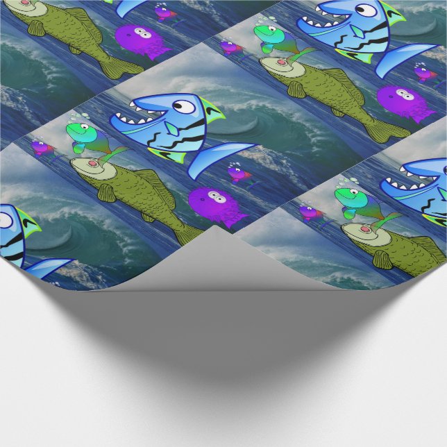 Papier Cadeau Papier d'emballage Poisson (Coin)
